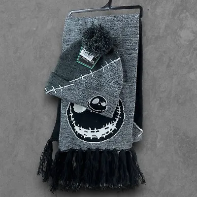 Buy Nightmare Before Christmas Scarf And Hat Gift Set • 14.47£