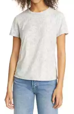 Buy Rails Asher Ivory Gray Snakeskin T-Shirt Sz XS Short Sleeve Crewneck Cotton New • 22.68£