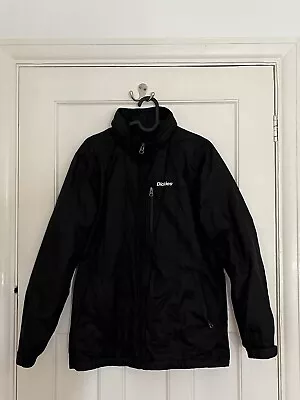 Buy Dickies Mens Small Black Jacket Waterproof Zip Regular Lightweight Hood Jacket S • 15£