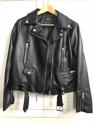 Buy Zara Ladies Faux Leather Biker Jacket Never Worn EUR L 10-12 • 35.99£