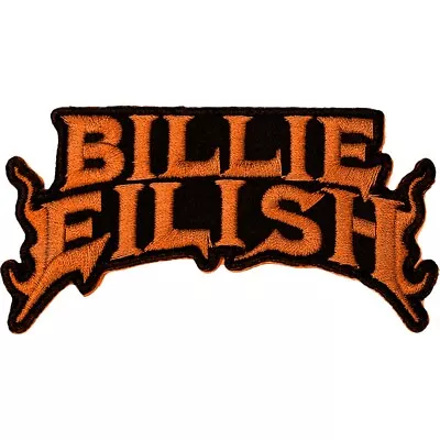 Buy BILLIE EILISH Iron-On Woven Patch FLAME ORANGE Official Licenced Merch Gift • 4.50£