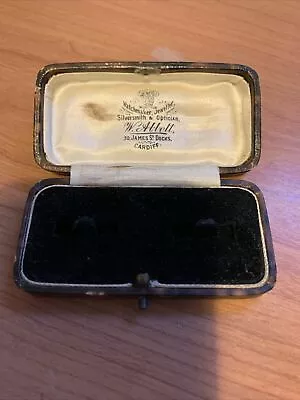Buy Antique ABBOTT  CARDIFF Hard Push Button Ring Box / Jeweller Display (1.20) • 24£
