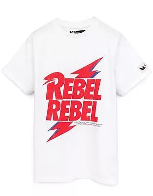 Buy David Bowie T-Shirt Kids Girls Boys Rebel Rebel Song Band White Top • 13.95£