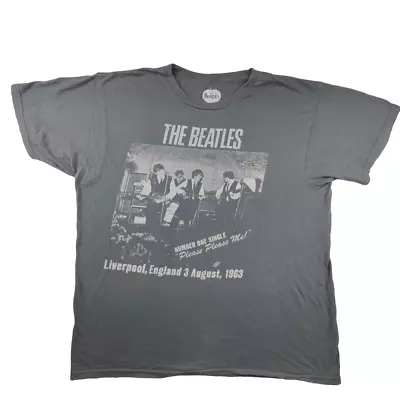 Buy Official The Beatles Please Please Me T Shirt Size L Grey Unisex Adults Band • 17.99£