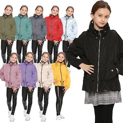 Buy Girls Windbreaker Shower Proof Jacket Lightweight Stylish Age 5-13 • 13.99£