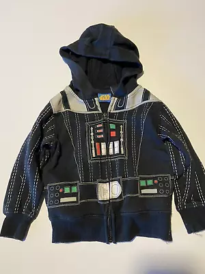 Buy Star Wars Darth Vader Zip Up Black Hoodie Sweatshirt Size 2T • 10.25£