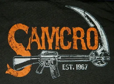 Buy Sons Of Anarchy TV Show SAMCRO Rifle With Scythe Logo T-Shirt, NEW UNWORN • 14.20£