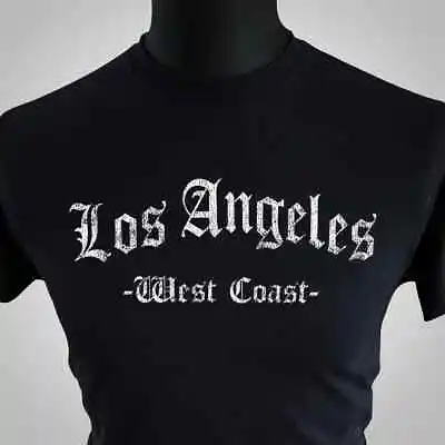 Buy Los Angeles West Coast T Shirt Hip Hop Rap Music Culture Gangster Black W • 13.99£