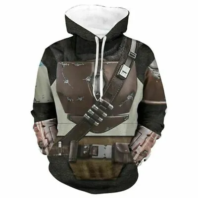Buy Star Wars The Mandalorian Hoodie Pullover Sweatshirt 3D Print Coat Costume New • 20.39£