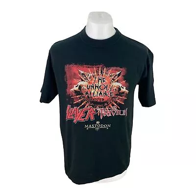 Buy Slayer Trivium T Shirt Tour Tee 2008 Metal Slayer T Shirt Black Medium Vintage • 30£