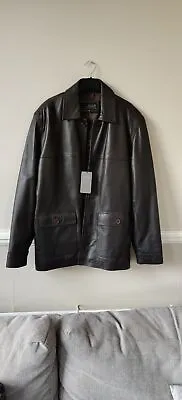 Buy Dark Brown Leather Jacket - Medium • 50£