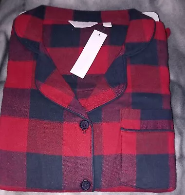 Buy PRETTY SECRETS RED AND NAVY FLANNEL BUTTON PJ SETS Size 16/18, UNISEX - BNIB  • 7.95£