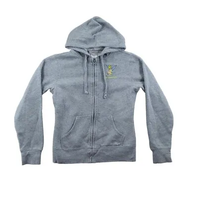 Buy Disney Zip Up Hoodie Small S Adult Grey Womens Small Logo Draw String Cotton • 12£
