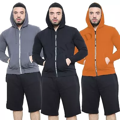 Buy Plain Mens British Fleece Zip UP Hoody Jacket Soft Sweatshirt Hooded Hoodie Top • 9.95£