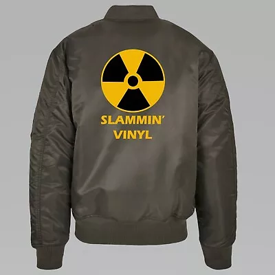 Buy Slammin Vinyl - MA1 Bomber Jacket - Radioactive Logo -  Embroidered (Official) • 99.99£