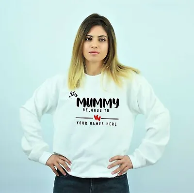 Buy THIS MUMMY Belongs To Customise Mother's Day Birthday Gift Sweatshirt Jumper Mum • 16.99£