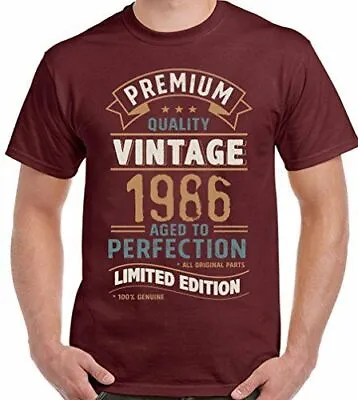 Buy 38th Birthday T-Shirt 1986 Mens Funny 38 Year Old Vintage Year Limited Edition • 10.95£