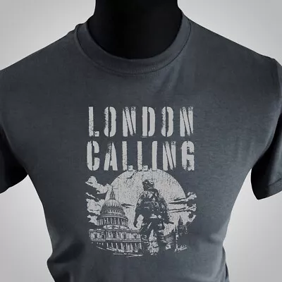 Buy London Calling T Shirt Music Punk Grey • 13.99£