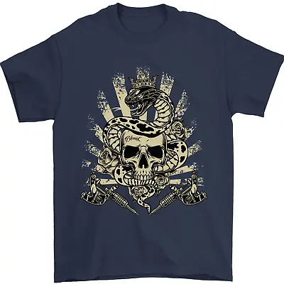 Buy Tattoo Skull Snake Tattooist Biker Gothic Mens T-Shirt 100% Cotton • 8.49£