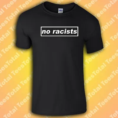 Buy No Racists Oasis T-Shirt | Liam Gallagher | Noel Gallagher | Rock Against Racism • 16.99£