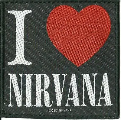 Buy NIRVANA I Love Nirvana 2017 WOVEN SEW ON PATCH Official Merch - No Longer Made • 1.99£