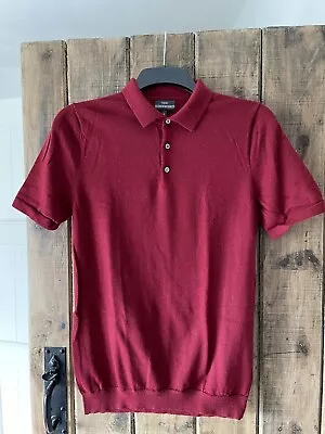 Buy Next Smart Casual T-shirt Red Colour Button Collar • 0.99£