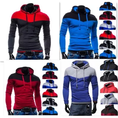 Buy Men's Coat Jacket Outwear Sweater Winter Slim Fit Hoodie Warm Hooded Sweatshirt • 15.20£