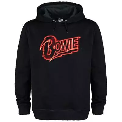 Buy Amplified Unisex Adult Neon Sign David Bowie Hoodie GD1191 • 63.59£