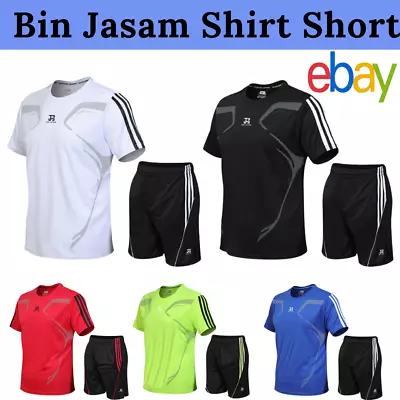 Buy Sweatproof Mens T-Shirt Short Sleeve Gym Fitness Crew Neck Top Breathable New • 5.77£