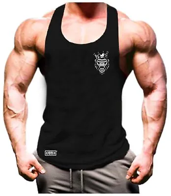 Buy King Gorilla Vest Pocket Gym Clothing Bodybuilding Training Workout MMA Tank Top • 11.99£