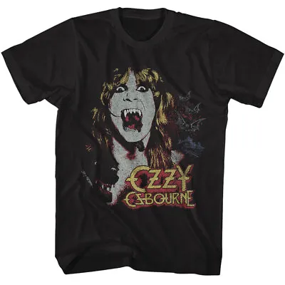 Buy Ozzy Osbourne Speak Of The Devil Vampire Bat Men's T Shirt Metal Rock Band Merch • 41.71£