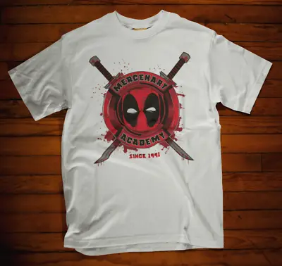 Buy Deapool T-Shirt Mercenary Academy Face Movie Film Retro TV Badass Tee Attitude • 9.99£
