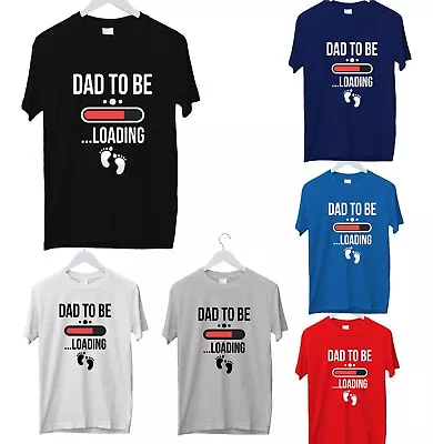 Buy Dad To Be Loading T-shirt, Baby Announcement Jumper Expecting Father Slogan Hodd • 11.99£
