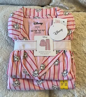 Buy Disney Aristocats Marie Flannel Boyfriend Pyjama Set UK Size L • 18£