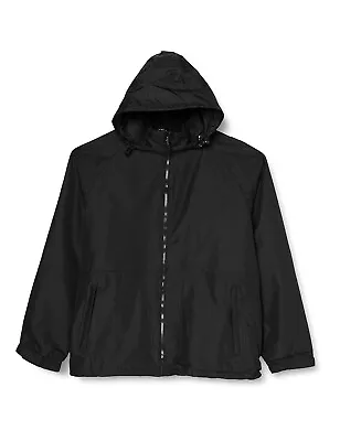 Buy Regatta Hudson TRA301 Mens Black Waterproof Hooded Workwear Jacket Size XXL New • 24.99£