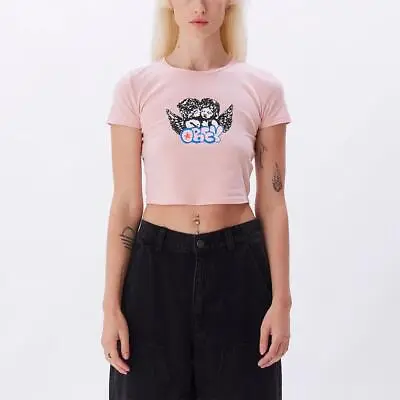 Buy Obey Ladies Pink 263782326 Tee Pcy Cherub Ch Pink Women T-shirt • 23.67£
