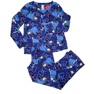 Buy Disney Eeyore Soft Fluffy Two Piece Pajamas Womens Size Small 4-6 • 7.59£