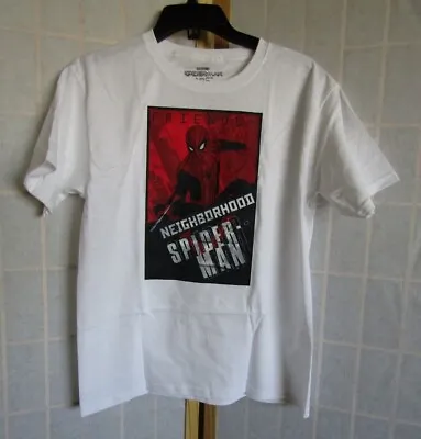 Buy NIB Marvel Studios Spider-man No Way Home White Graphic Youth T-Shirt Size 18-20 • 2.35£