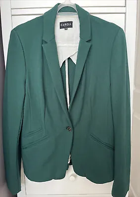 Buy Caroll Paris Dark Green Tailored Jacket, EU Size 42, UK Size 14, Good Condition • 4.99£