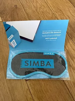Buy Simba Jersey T-shirt Style Soft Fabric Eye Mask Sleep Grey Blue NEW • 9.99£