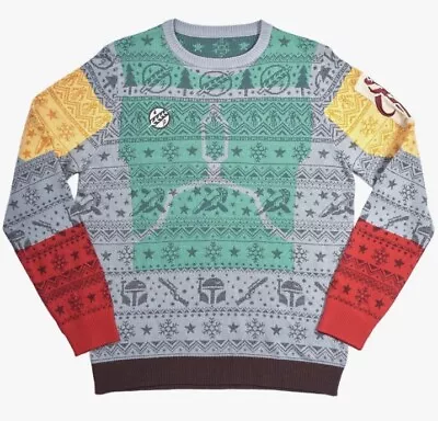 Buy 2XL (UK) Star Wars Boba Fett Mandalorian Christmas Sweater Jumper Numskull XXL • 34.99£