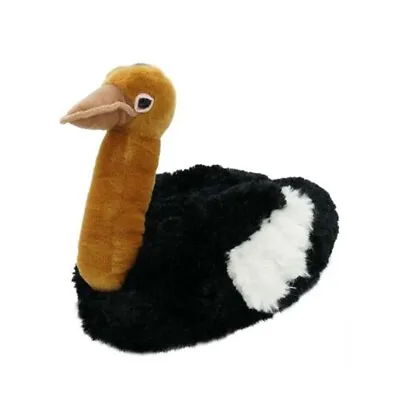 Buy Mens Boys Ostrich Bird Funny Novelty Slipper Funny Comedy Shoes 3D Plush Xmas  • 19£