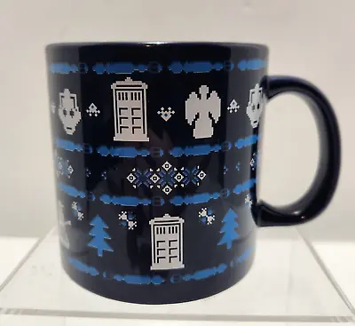 Buy Doctor Who BBC Holiday Ugly Sweater Coffee Mug Blue 20 Ounce • 24.12£