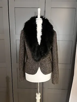 Buy Ralph Lauren Brown Tweed Style Blazer Jacket Size US 4 US8 • 29£