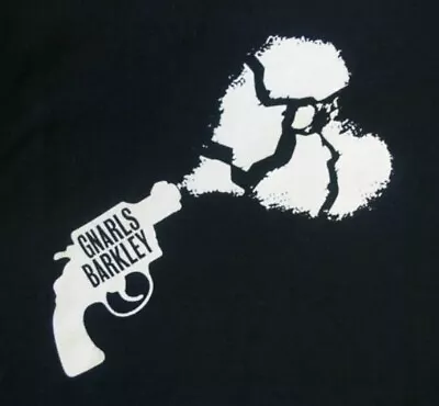 Buy Gnarls Barkley Smiley Faces T Shirt Mens S Black Danger Mouse Gun Heart • 12.30£
