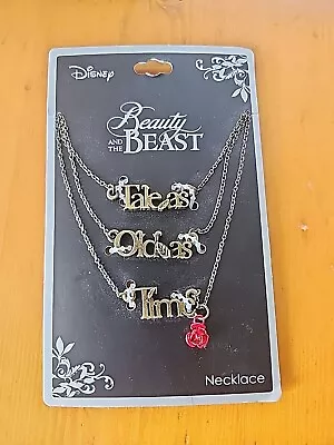 Buy Disney Tale As Old As Time Layered Necklace Brand New Beauty And The Beast • 9.65£