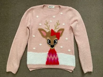Buy Girls Christmas Jumper From H&M, Age 8-10 Years In Excellent Condition  • 4£