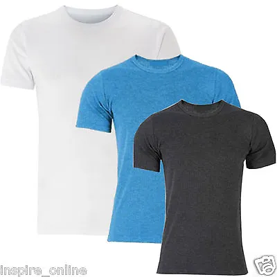 Buy Mens Thermal Vest Short Sleeve T-Shirt Brushed Inside For Extra Warmth Warm Top • 3.95£