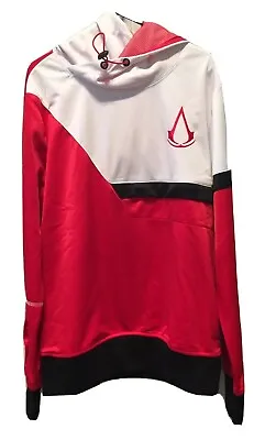 Buy Assassins Creed Jumper Pullover Hooded Men’s Black Flag Ubisoft Jacket Red Rare • 40.97£