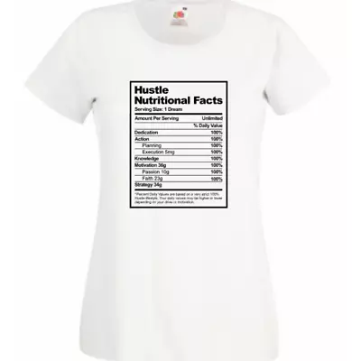 Buy Hustle Nutritional Info T Shirt Cool Top Girl Boss Men Fashion Design Cotton  • 9.49£